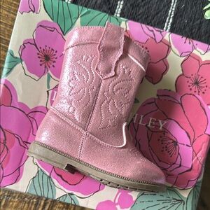 Laura Ashley Size 5 toddler pink cow girl boots NWT